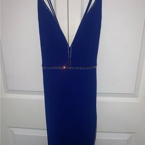 Fashion Nova Royal Blue Backless Dress